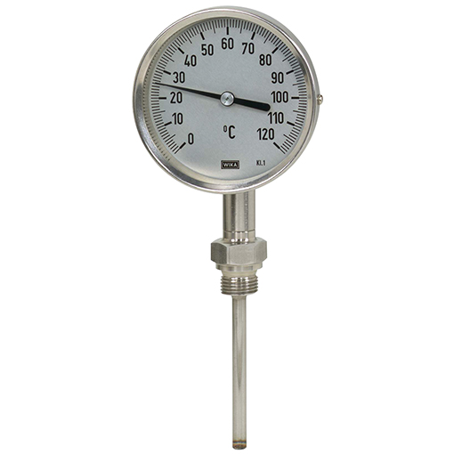 1/2 BSPP 100mm Diameter Stainless Steel Case, Bi-metallic Thermometers