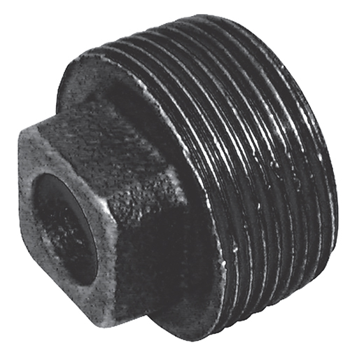 Black, BSPT, Plain Plug, Solid (Fig 148), Malleable Iron Pipe Fittings ...