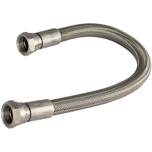 Stainless Steel Ends, BSPP, Convoluted PTFE Hose, Metallic Flexible Hoses
