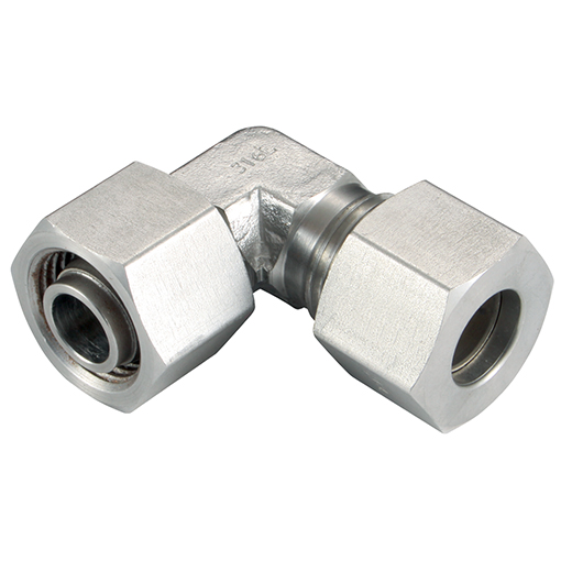 L Series, Metric, Female Thread, Adjustable Elbows, 316 Stainless Steel DIN  2353 Tube Fittings - Hydraquip