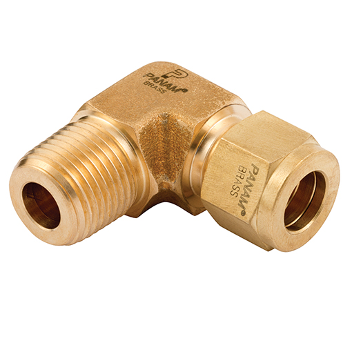 BSPT Male Elbow Connectors | Brass Twin Ferrule Metric Tube Fittings ...