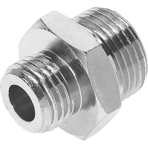 M7 Metric Male x 1/8" BSPP Male Double Nipple sold in multiples of 10 only