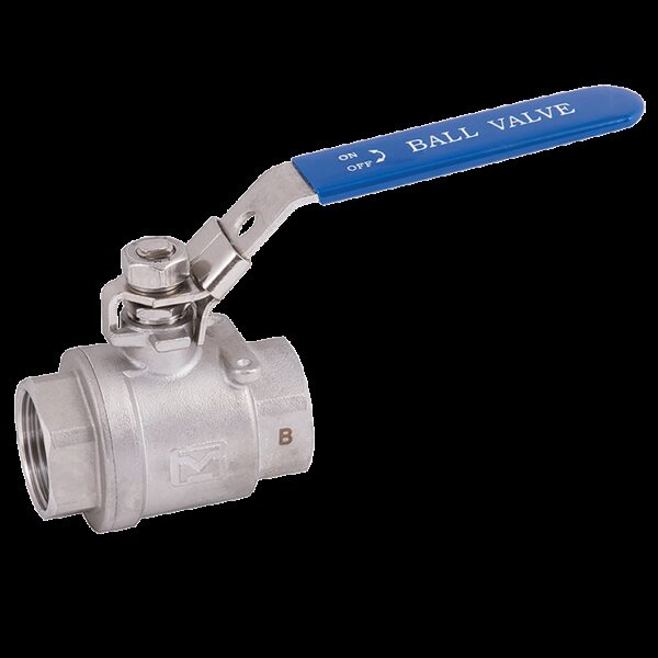 1/4" BSPP 2PC FULL BORE B/V LOCK/LVR OP