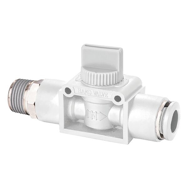 1/8" BSPT Male x 6mm OD 3 Way Vented Ball Valve