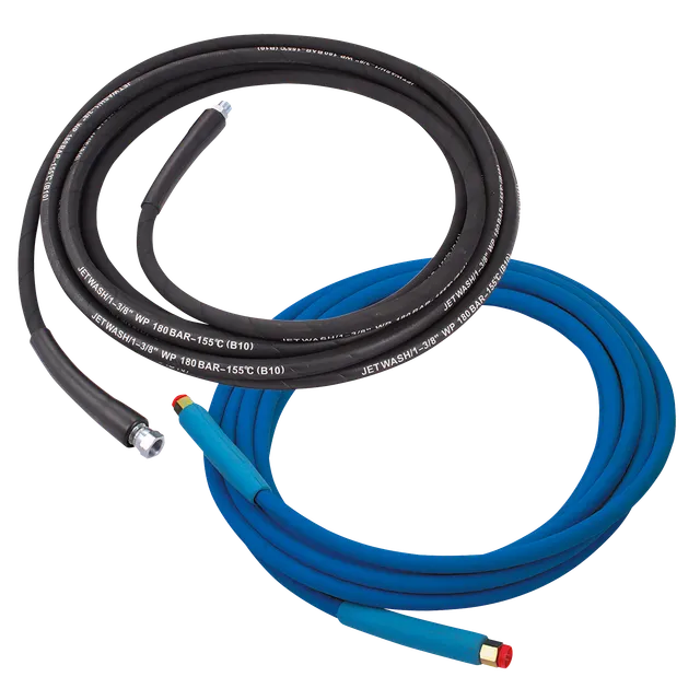 1 Wire Braid 3/8? ID, 10 Metre Hose, 3/8? BSPP Female, Pressure Washer Hose Assemblies, Wash Down Equipment